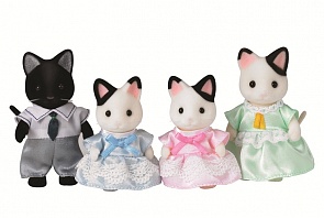 Sylvanian Families - Семья чёрно-белых котов (Epoch, 5181st)